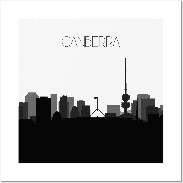 Canberra Skyline Wall Art by inspirowl